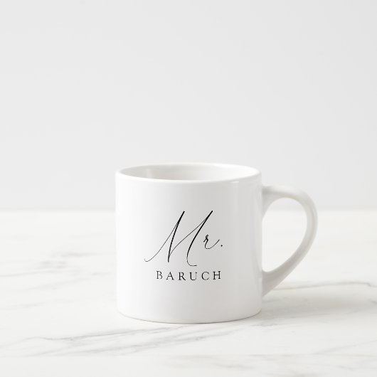Mr Pas getrouwd Elegant Script Espresso Kop