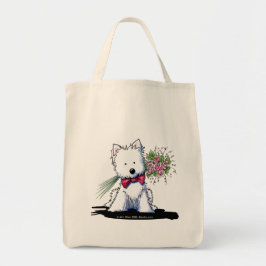 Mr Pawfect KiniArt Westie Grocery Bag Tote Bag