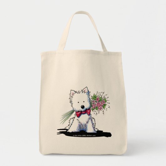 Mr Pawfect KiniArt Westie Grocery Bag Tote Bag (Voorkant)