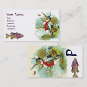 MR PELICAN VISSEN MONOGRAM Eggshell Visitekaartje (Voorkant / Achterkant)