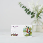 MR PELICAN VISSEN MONOGRAM Eggshell Visitekaartje (Staand voorkant)