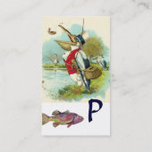 MR PELICAN VISSEN MONOGRAM Eggshell Visitekaartje (Achterkant)