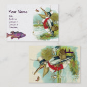 MR PELICAN VISSEN MONOGRAM, White Pearl Visitekaartje (Voorkant / Achterkant)