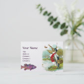 MR PELICAN VISSEN MONOGRAM, White Pearl Visitekaartje (Staand voorkant)