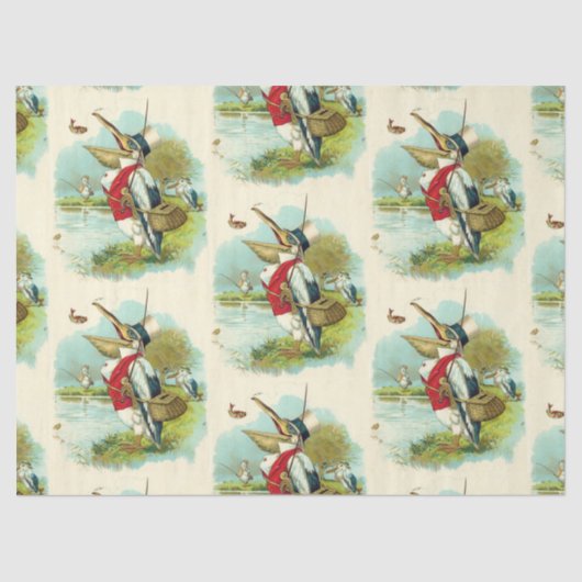 MR PELICAN VIST, room Tissuepapier (Voorkant)