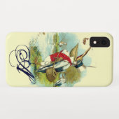 MR PELIKAAN VISSEN MONOGRAAM,crème Case-Mate iPhone Case (Achterkant (horizontaal))