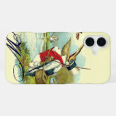 MR PELIKAAN VISSEN MONOGRAAM,crème iPhone Hoesje (Achterkant horizontaal)