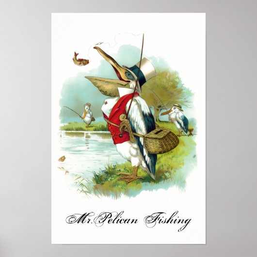 MR PELIKAAN VISSEN POSTER (Voorkant)