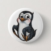 Mr Penguin. Ronde Button 5,7 Cm (Voorkant)