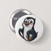Mr Penguin. Ronde Button 5,7 Cm (Voorkant /achterkant)