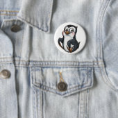 Mr Penguin. Ronde Button 5,7 Cm (In situ)
