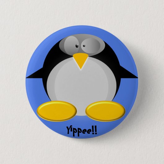 Mr. Penguin......Yippee!!!! Ronde Button 5,7 Cm (Voorkant)