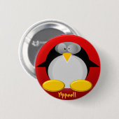 Mr Penguin...Yippee! Ronde Button 5,7 Cm (Voorkant /achterkant)