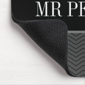 Mr Perfect Dad elegant zigzag chevron stripe gift Muismat (Hoek)