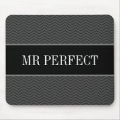 Mr Perfect Dad elegant zigzag chevron stripe gift Muismat (Voorkant)