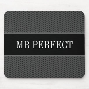 Mr Perfect Dad elegant zigzag chevron stripe gift Muismat