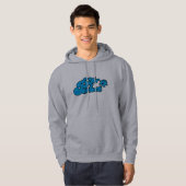 Mr Perfect | Grote blauwe letters Hoodie (Voorkant volledig)