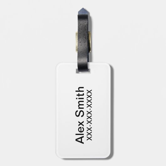 Mr Perfect | stille inhoud Bagagelabel (Achterkant verticaal)