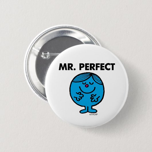 Mr Perfect | stille inhoud Ronde Button 5,7 Cm (Voorkant /achterkant)