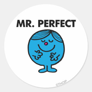 Mr Perfect   stille inhoud Ronde Sticker