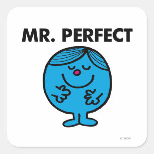 Mr Perfect   stille inhoud Vierkante Sticker
