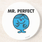 Mr Perfect | stille inhoud Zandsteen Onderzetter (Voorkant)