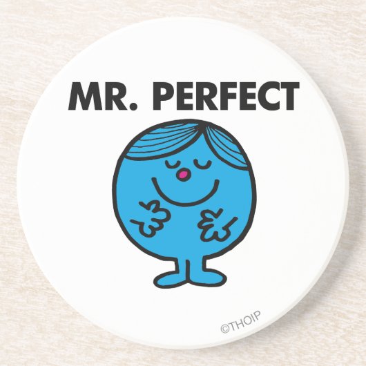 Mr Perfect | stille inhoud Zandsteen Onderzetter (Voorkant)