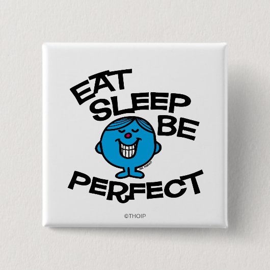 Mr. Perfect's plan voor het leven Vierkante Button 5,1 Cm (Voorkant)