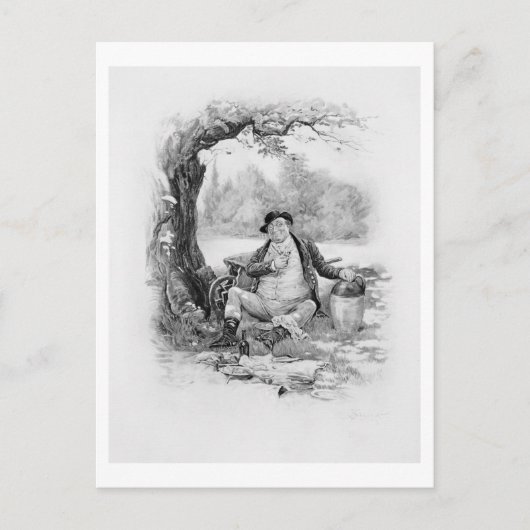 Mr Pickwick, van 'Charles Dickens: Een roddel over Briefkaart (Voorkant)