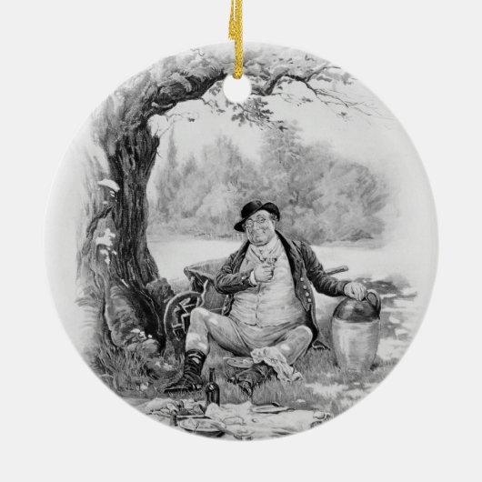 Mr Pickwick, van Charles Dickens: Een roddel over Keramisch Ornament (Achterkant)