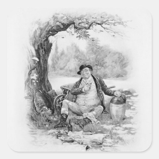 Mr Pickwick, van 'Charles Dickens: Een roddel over Vierkante Sticker (Voorkant)