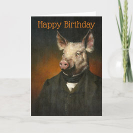 Mr. Pig Verjaardag Kaart