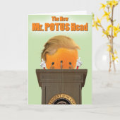 Mr. Potus Hoofd Trump Verjaardagsgrap Papier Kaart (Gele Bloem)