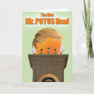 Mr. Potus Hoofd Trump Verjaardagsgrap Papier Kaart