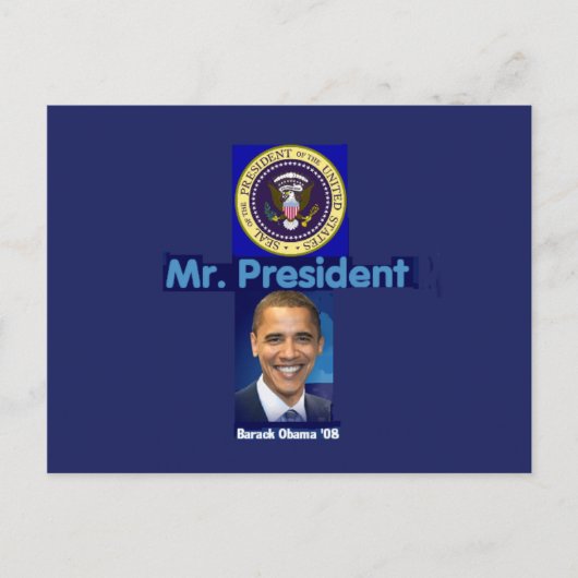 MR PRESIDENT Briefkaart (Voorkant)