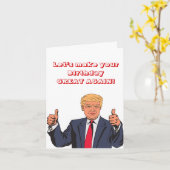 Mr President Donald Trump Grappige Verjaardagswens Kaart (Gele Bloem)