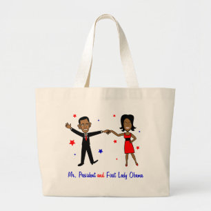 Mr. President en First Lady Obama Grote Tote Bag