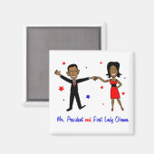 Mr. President en First Lady Obama Magneet (Voorkant / Achterkant)