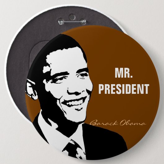 MR.PRESIDENT RONDE BUTTON 6,0 CM (Voorkant /achterkant)