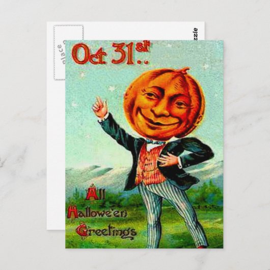 Mr Pumpkin Briefkaart (Voorkant / Achterkant)