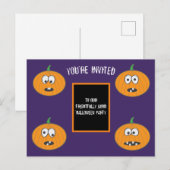 Mr Pun. Halloween Invite Card Uitnodiging Briefkaart (Voorkant / Achterkant)