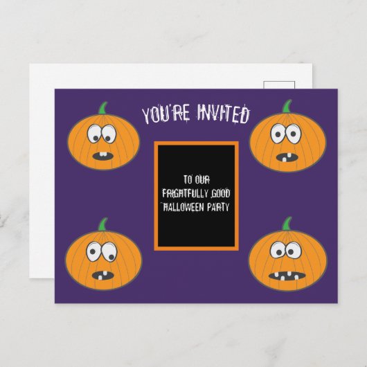 Mr Pun. Halloween Invite Card Uitnodiging Briefkaart (Voorkant / Achterkant)