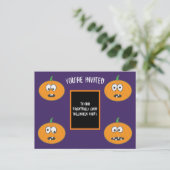 Mr Pun. Halloween Invite Card Uitnodiging Briefkaart (Staand voorkant)