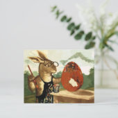  MR RABBIT PAINTING EGG BRIEFKAART (Staand voorkant)