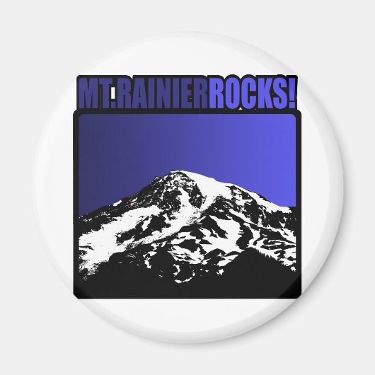 Mr Rainier Rocks! Magneet (Voorkant)