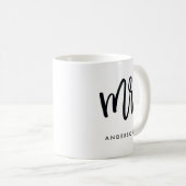 Mr Right | De heer Trendy Script Personalized Koffiemok (Voorkant rechts)