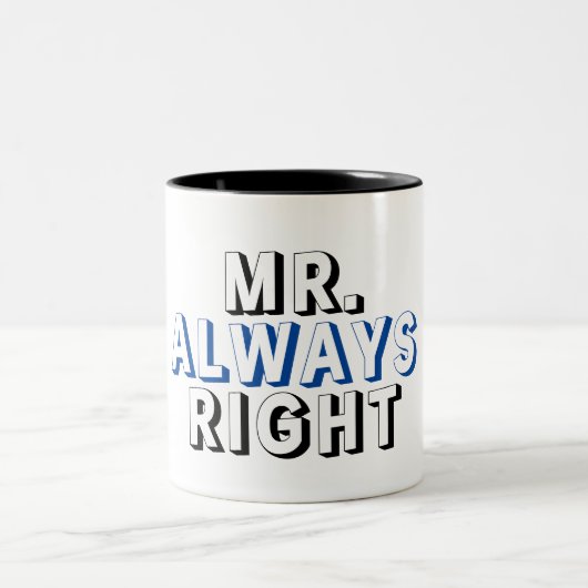 Mr. Right en Mr. Altijd gelijk mok man (Center)