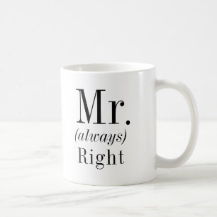 Mr. Right en Mr. Always Right Husband Koffiemok