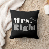Mr. Right en Mrs. Altijd rechts gooien kussen (Deken)