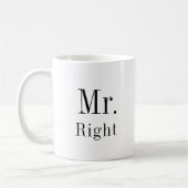 Mr. Right en Mrs. Always Right Passen getrouwd Koffiemok (Links)